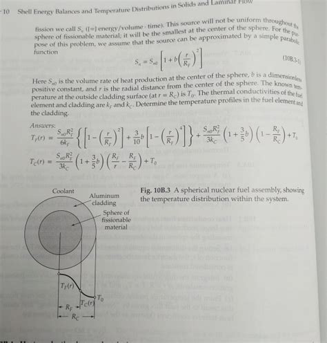 Solved 10b3 Heat Conduction In A Spherical Nuclear Fuel