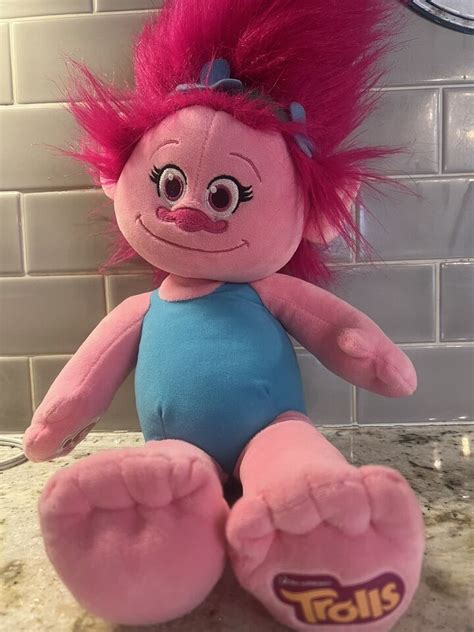 Build A Bear Trolls Princess Poppy Stuffed Large 23” Doll Pink Plush Ebay