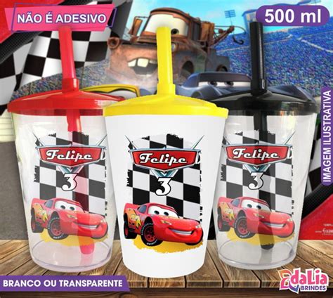 Copo Twister Personalizado Carros Disney Mod 2 500 Ml Elo7