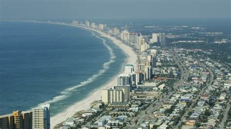 Aerial View Panama City Beach Gulf Stock Footage Video (100% Royalty ...