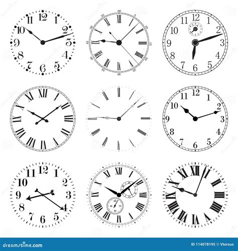 Sistema De Relojes Viejos Del Vector Ilustraci N Del Vector