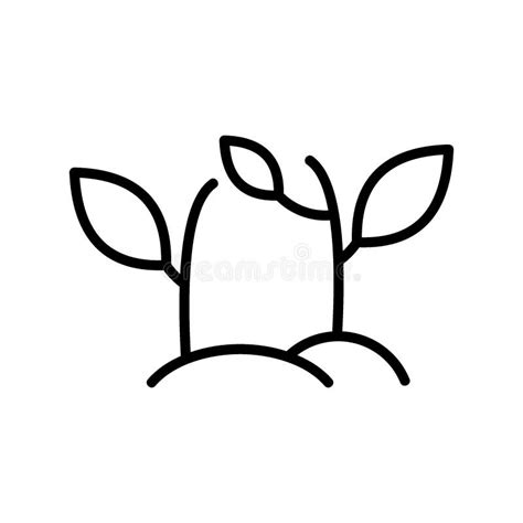 Seed Grow Icon Or Logo Isolated Sign Symbol Vector Illustration Stock