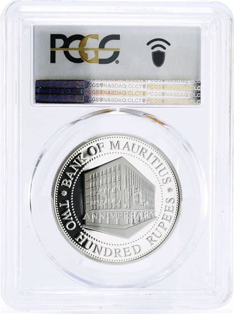 Mauritius Rupees National Bank Dodo Bird Pr Pcgs Silver Coin