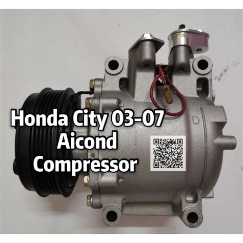 HONDA CITY JAZZ GD8 VTEC IDSI AIR COND COMPRESSOR 2003 2007 YEAR CAR