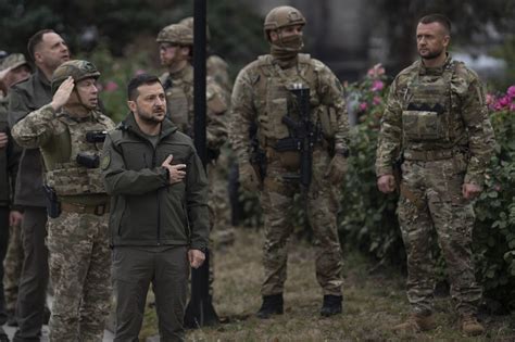 Zelensky Visits Territory Liberated In Kharkiv Counteroffensive The