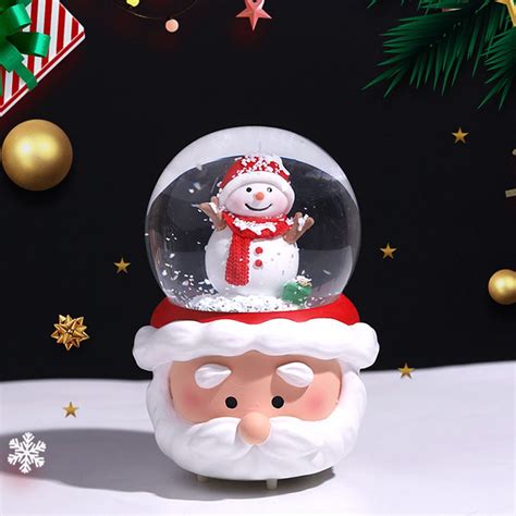 Ornamento Globo De Neve De Natal Luz Colorida Bola Dur Vel Shopee