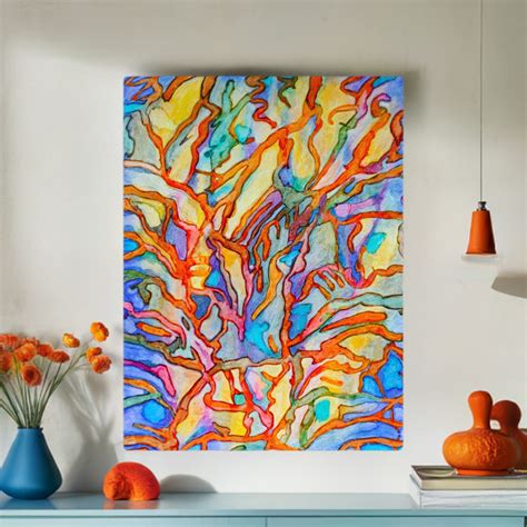 Coral Reef Abstract Canvas Print | Unframed Wall Art - Art Love Decor