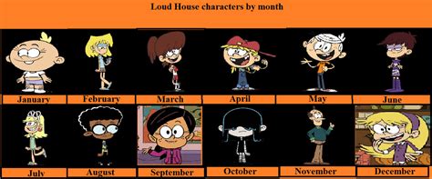 Loud House characters by month by jgodzilla1212 on DeviantArt