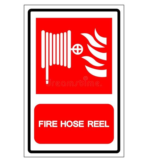 Fire Hose Reel Symbol Sign Vector Illustration Isolate On White Background Label Eps10 Stock