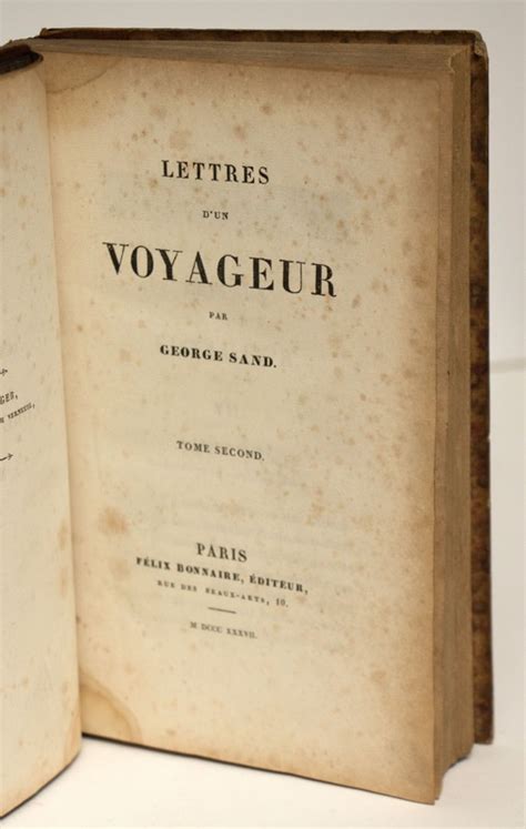 Lettres d un voyageur de SAND George Bon état Couverture rigide 1837