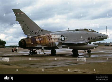 North American F D Na Super Sabre At Hanscom Afb Ma June