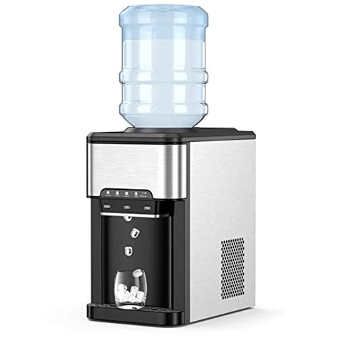 Water Dispenser with Ice Maker Hot Cold Water Cooler, 3-in-1 Countertop 5 Gallon Water Dispenser ...