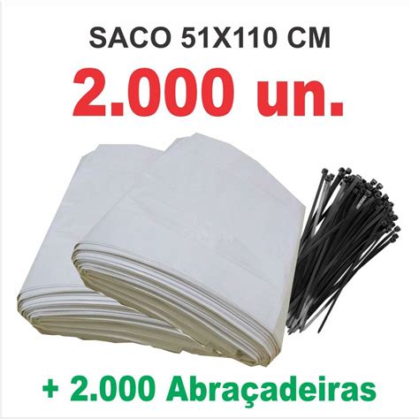 Sacos Para Silagem Branco 51x110 200 Micras C 2000 Unidades