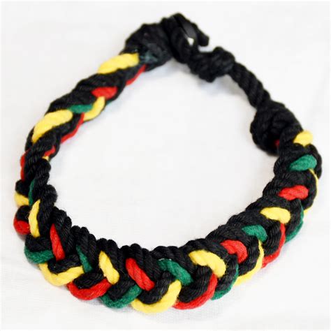 Rasta Braided Rope Cord Bracelet Rastaempire