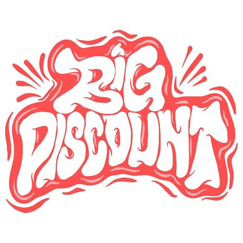 Premium Vector Big Discount Sticker With Handlettering Style