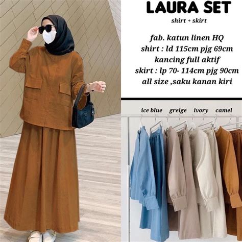 Jual Terbaru 12 12 Femes Laura One Set 2in1 Setelan Rok Wanita Remaja