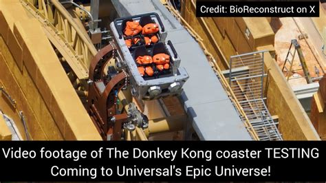 Video Footage Of The Donkey Kong Coaster Testing At Epic Universe