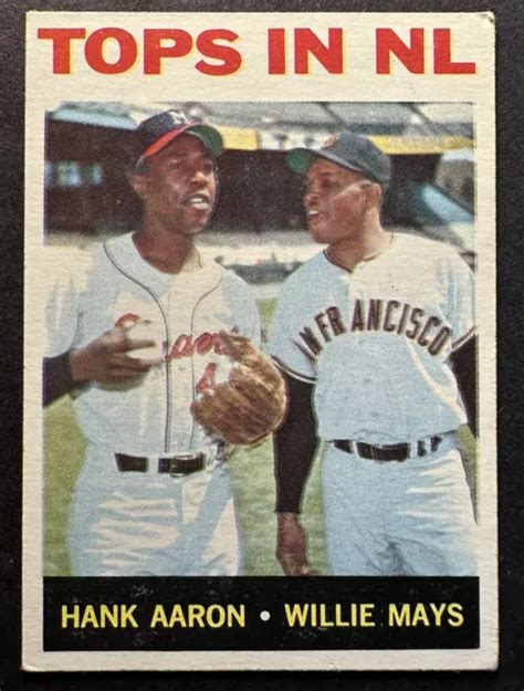 Topps Willie Mays Hank Aaron Tops En Nouvelle Cosse Insert