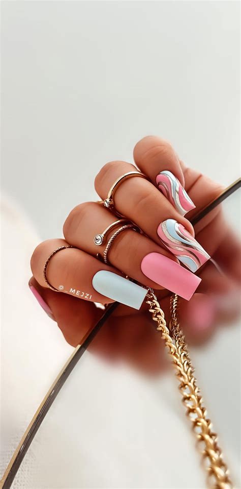 30 Playful Pink Nail Art Designs For Every Occasion Blue And Pink