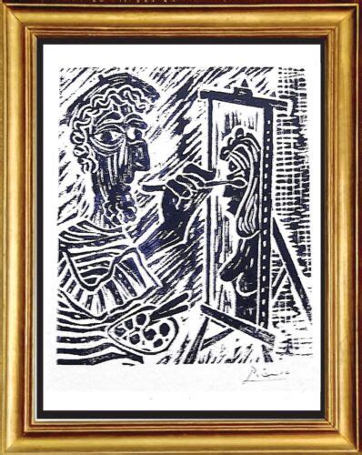 Pablo Picasso Hand Signed Ltd Edition Print The Artist With Coa