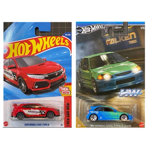 風火輪 Hot Wheels 銀標 普卡 本田 HONDA CIVIC TYPE R 雙車組合 蝦皮購物