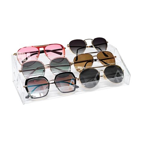 LoengMax Sunglasses Organizer Clear Eyeglasses Display Eyeglasses