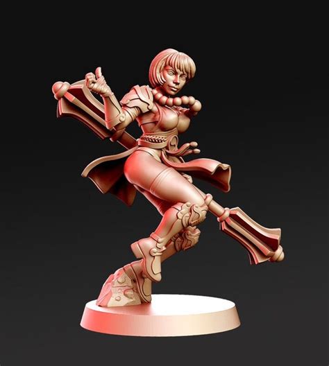 Pinup Sexy Female Fighter With Mace 28mm Scale 32mm Scale Etsy