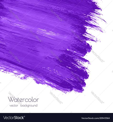 Violet Purple Watercolor Brush Strokes Texture Vector Image