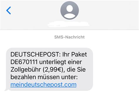 Hza M Keine Zollgeb Hren Zoll Warnt Vor Fake Sms Presseportal