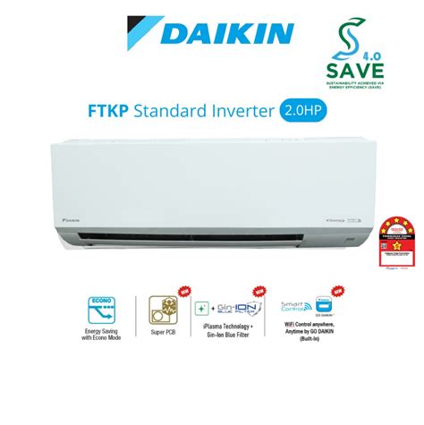 Daikin Inverter Air Conditioner Ftkp R32 2 0hp Ftkp50a Rkp50a 3wmy