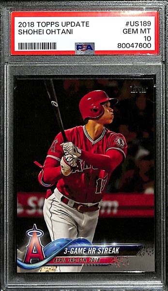 Lot Detail Lot Of 2 Psa Graded 2018 Topps Update Shohei Ohtani