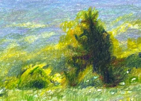 Sandy Litchfield 8 5 22 Impressionist Abstracted Landscape Drawing