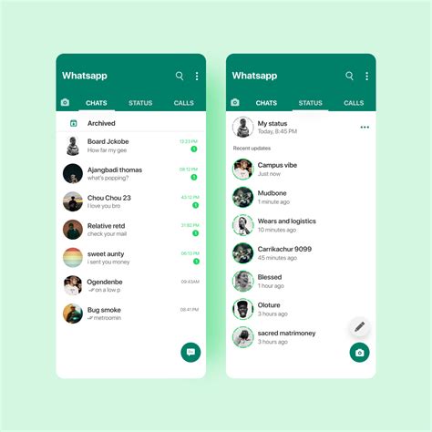 Replicated Whatsapp Ui On Behance