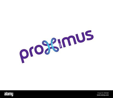 Proximus Group, rotated logo, white background Stock Photo - Alamy