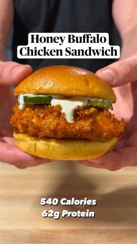 Honey Buffalo Chicken Sandwich Low Calorie High Protein Meal