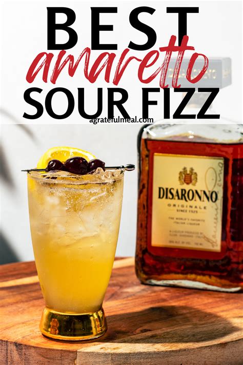 Easy Disaronno Fizz Amaretto Fizz Recipe Amaretto Sour Cocktail