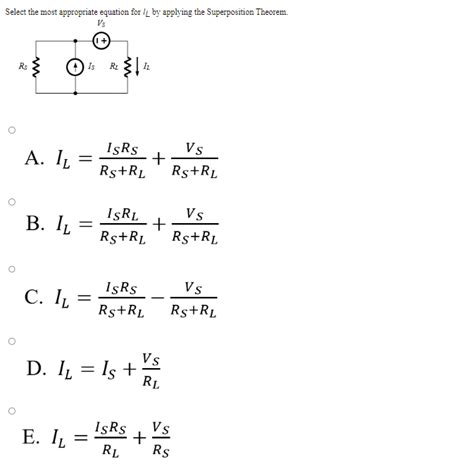 Solved Select The Most Appropriate Equation For By Chegg