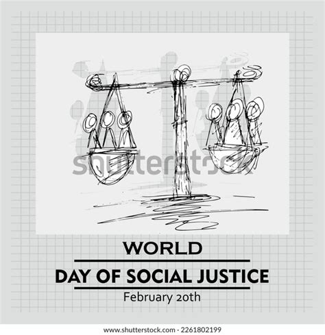 World Day Social Justice Poster Banner Stock Vector (Royalty Free ...