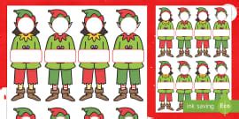 FREE Face Editable Christmas Characters Teacher Made