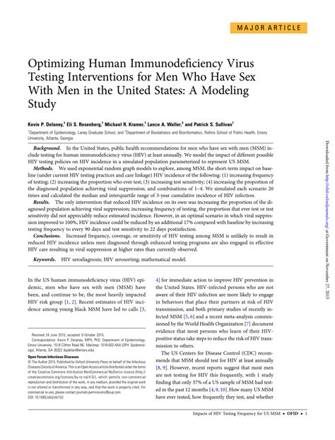 Pdf Optimizing Hiv Testing Interventions For Men Who Have Sex With