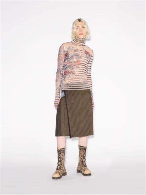 Jean Paul Gaultier THE NUDE SAILOR TATTOO TOP REVERSIBLE