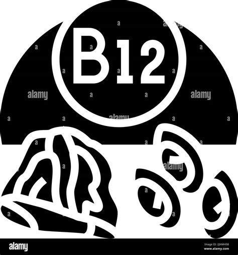 B12 Vitamin Glyph Icon Vector Illustration Stock Vector Image And Art Alamy