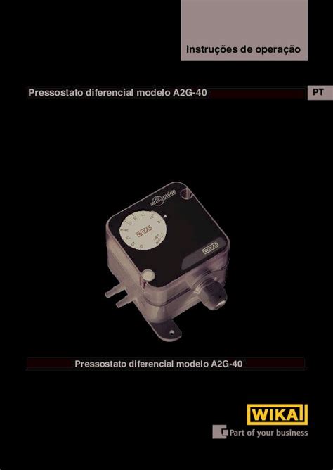 PDF Pressostato Diferencial Modelo A2G 40 PT 2017 6 8