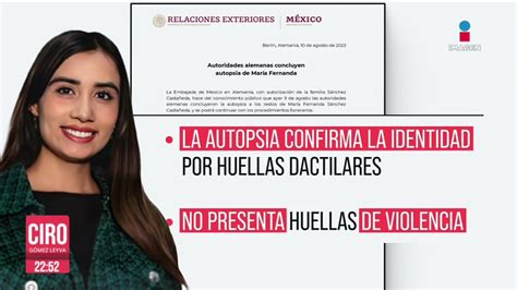 Alemania Concluye Autopsia De María Fernanda Sánchez Imagen Televisión