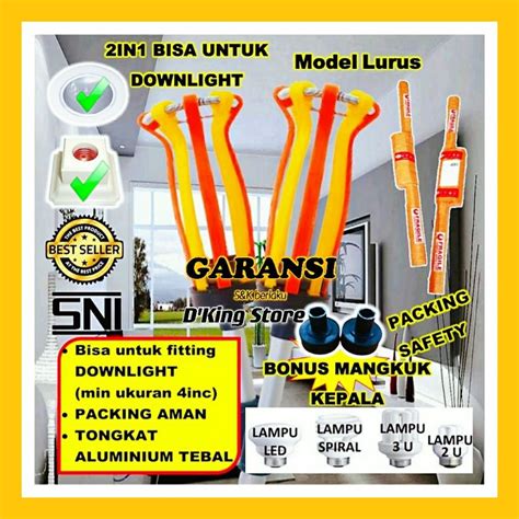 Jual Tongkat Lampu Stick Lampu Pasang Ganti Stik Lampu MODEL LURUS 2in1