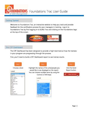 Fillable Online Foundations Trac User Guide Fax Email Print PdfFiller