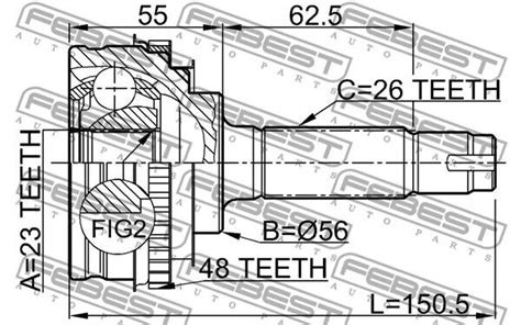 Gelenk Antriebswelle Wheel Side Vorne Febest A V Neu Oe