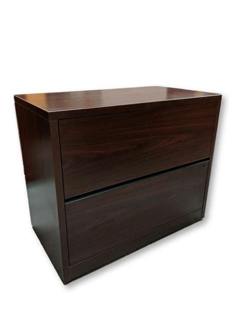 Mahogany Mahogany Laminate 2 Drawer Lateral Filing Cabinet â€“ 36 Inch Wide