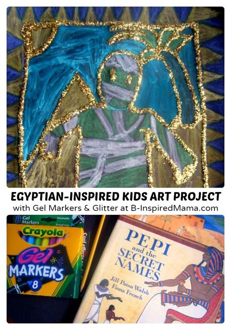 Glittery Egyptian Inspired Art Project • B-Inspired Mama