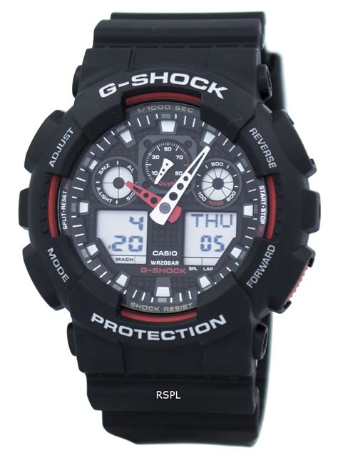 G Shock Ana Digi World Time Black Dial Mens Watch Ga100 1a4